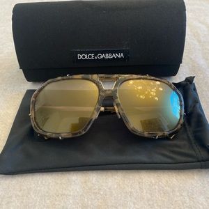 Excellent condition Dolce & Gabbana Matte Brown Camo Sunglasses